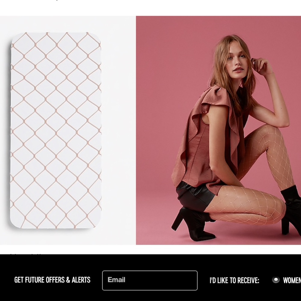 New EXPRESS Large Fishnets Nude sz Medium / Large